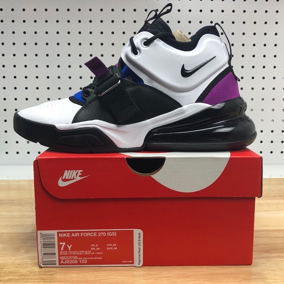 nike air force 270 white black